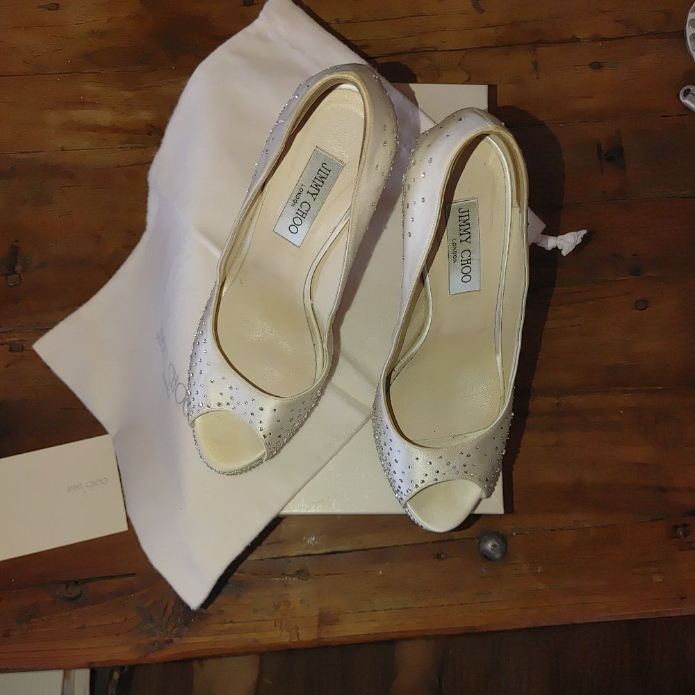 Jimmy Choo Salt in Ivory (White) - SZ 39 - Picture 6 of 7